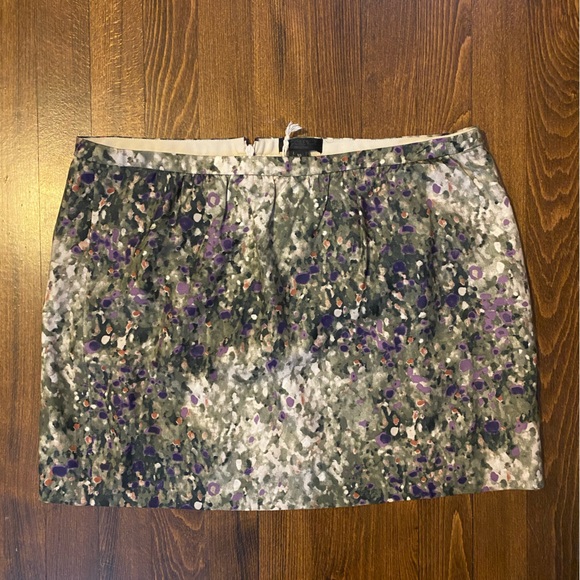 J.Crew Women Green Silk Skirt 10 - Picture 1 of 4